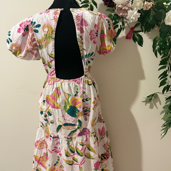 Banjanan Pink and Green Floral Dress - Picture 7 of 9